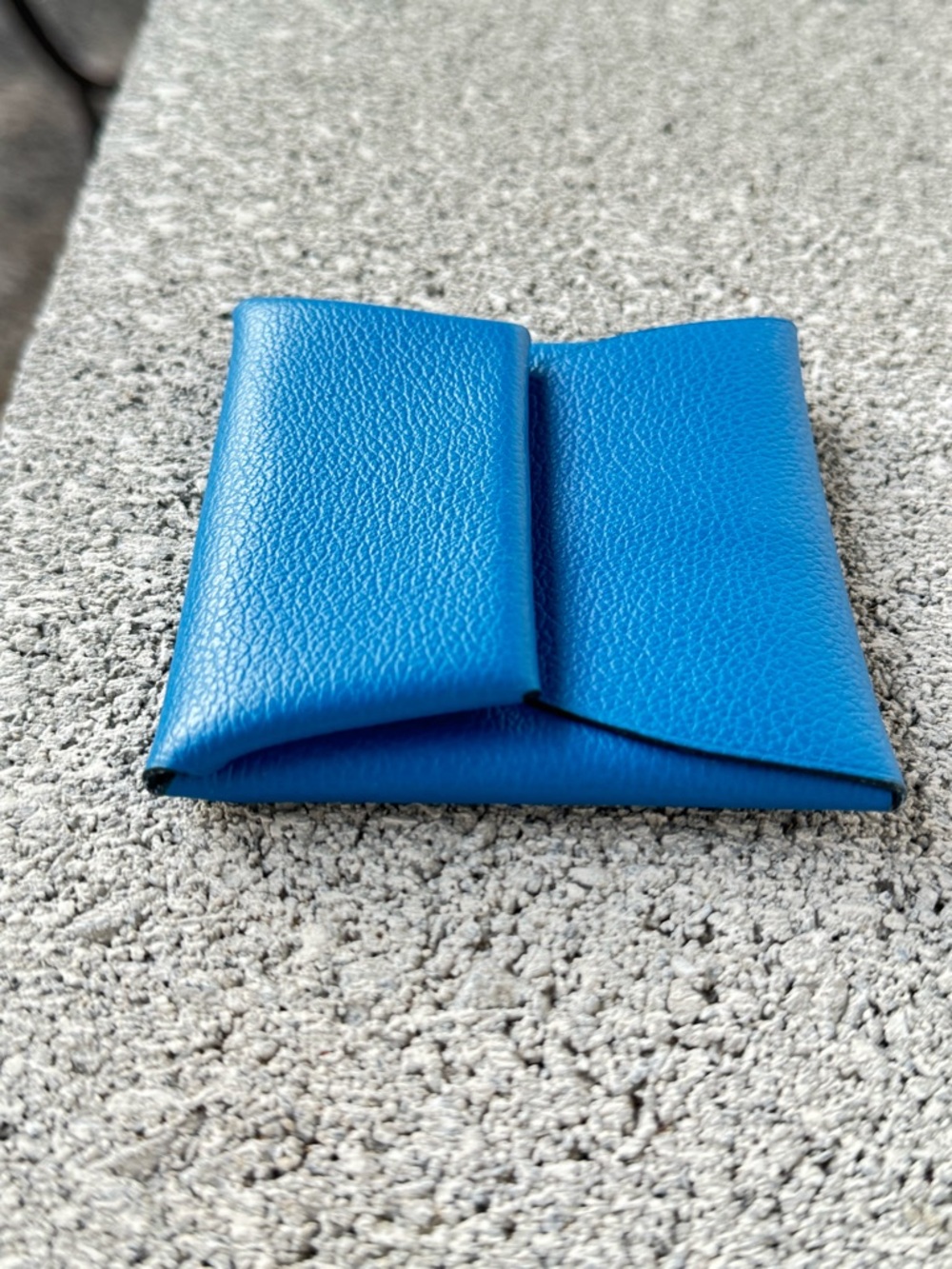 Hermes Vibrant Blue Leather Wallet